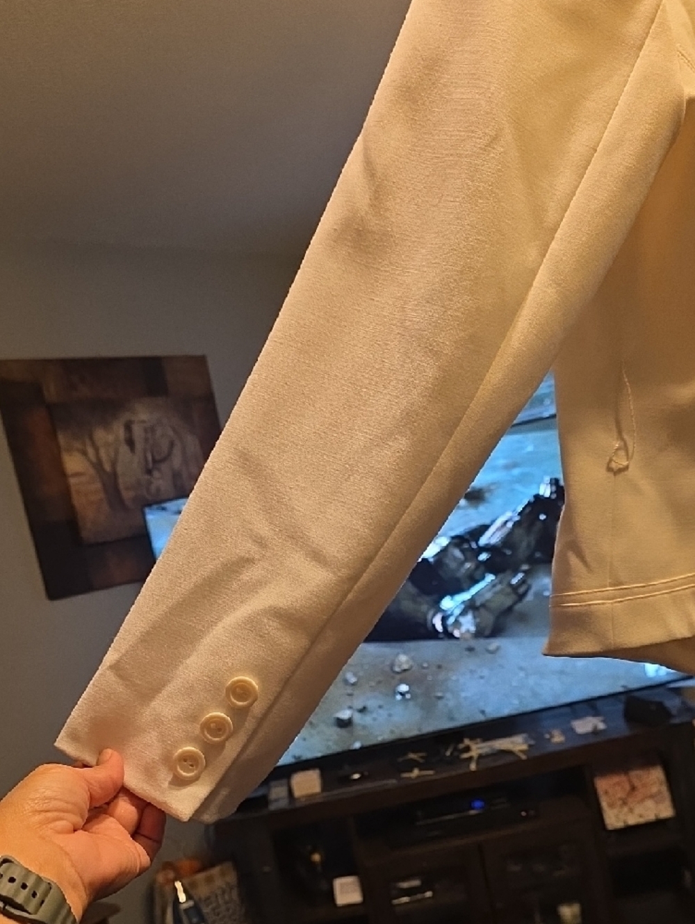 Chaus Cream Shawl-Collar Blazer - Picture 4 of 16